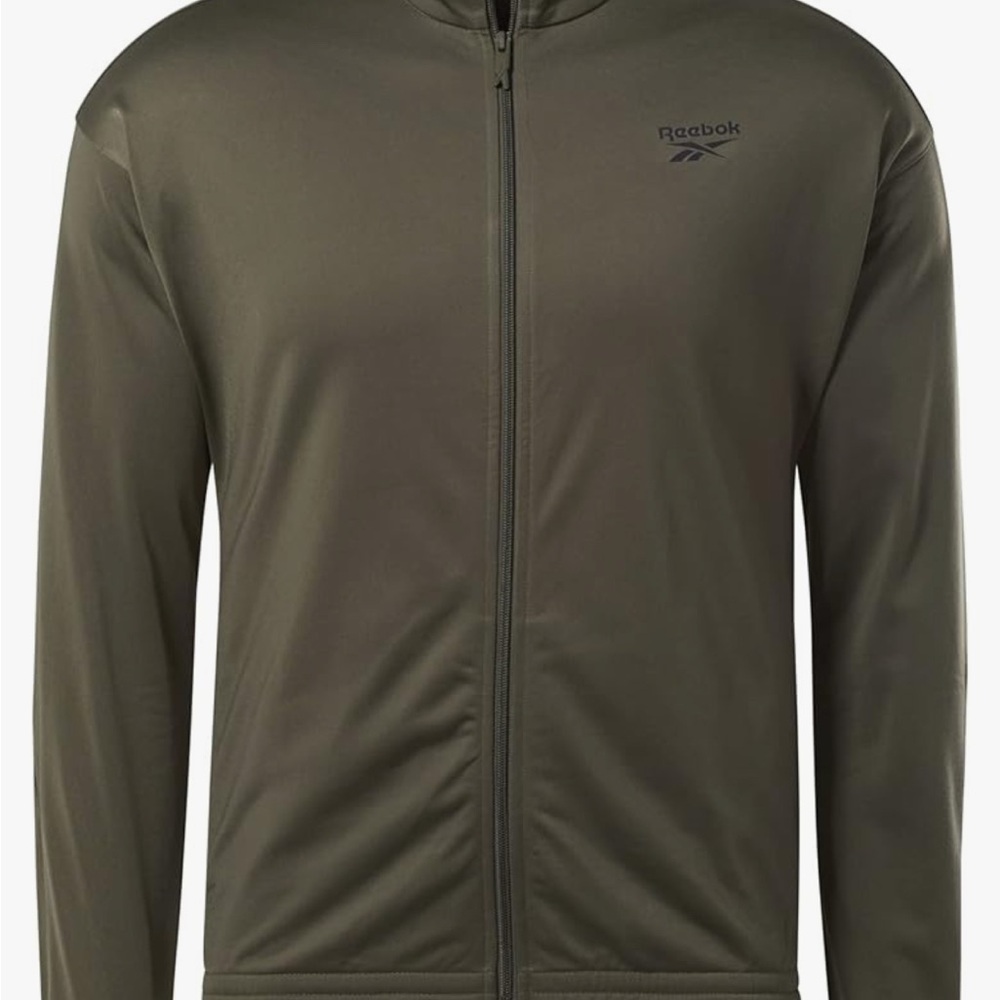 NWT Zipper Olive/black XL Reebok Unisex‎ Id Vector Knit Tracktop 100% Polyester